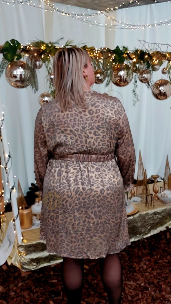 Robe LEOPARD brillante