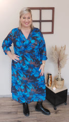 Robe bleue MARIE CLAIRE