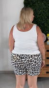 Short LEOPARD gaz de coton