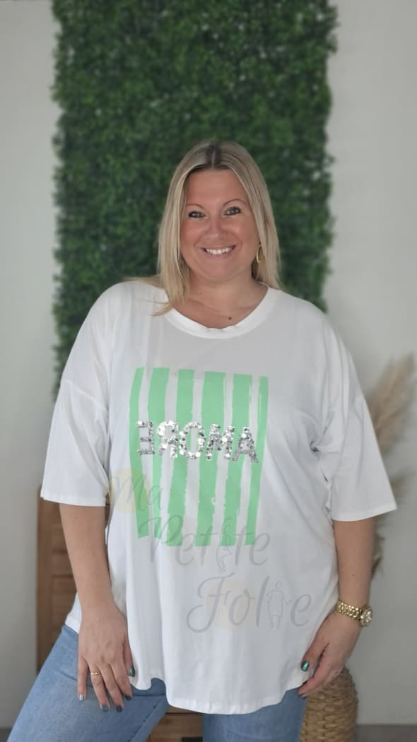 T-shirt AMOUR vert PLUS