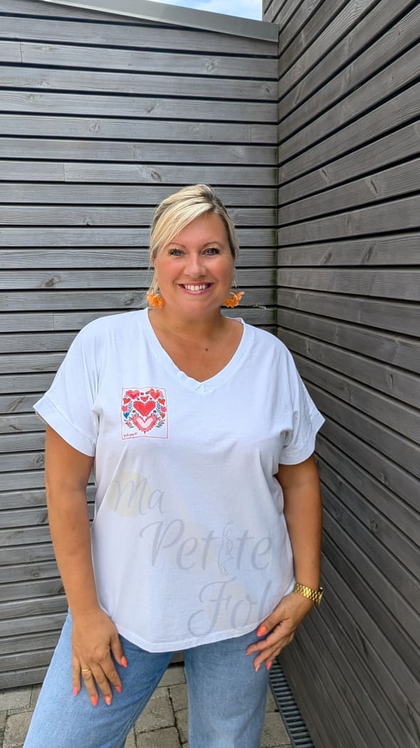 Tee shirt COEUR FLEURI