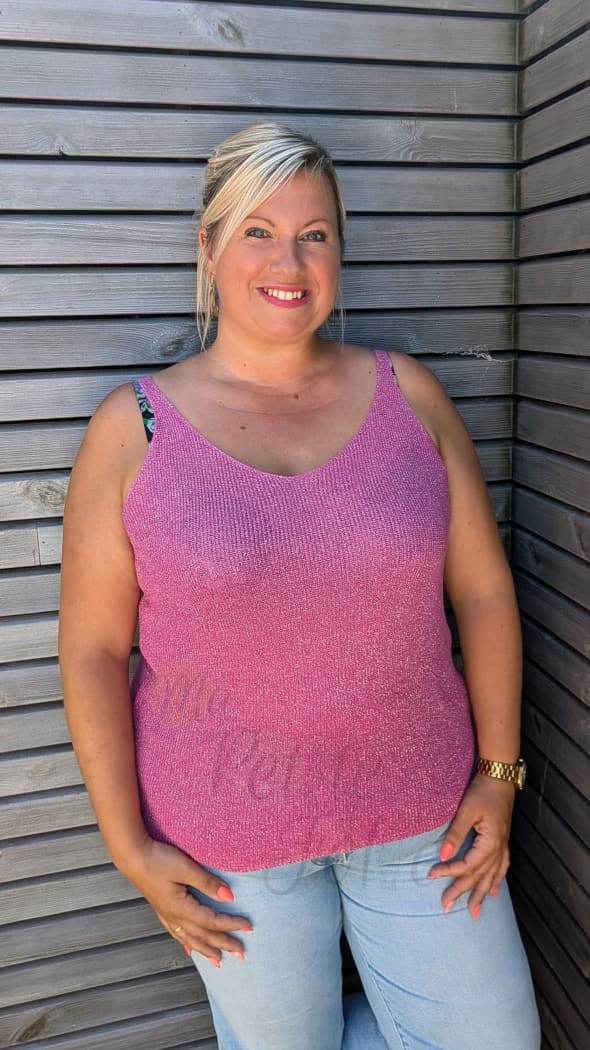 Top LUREX fushia