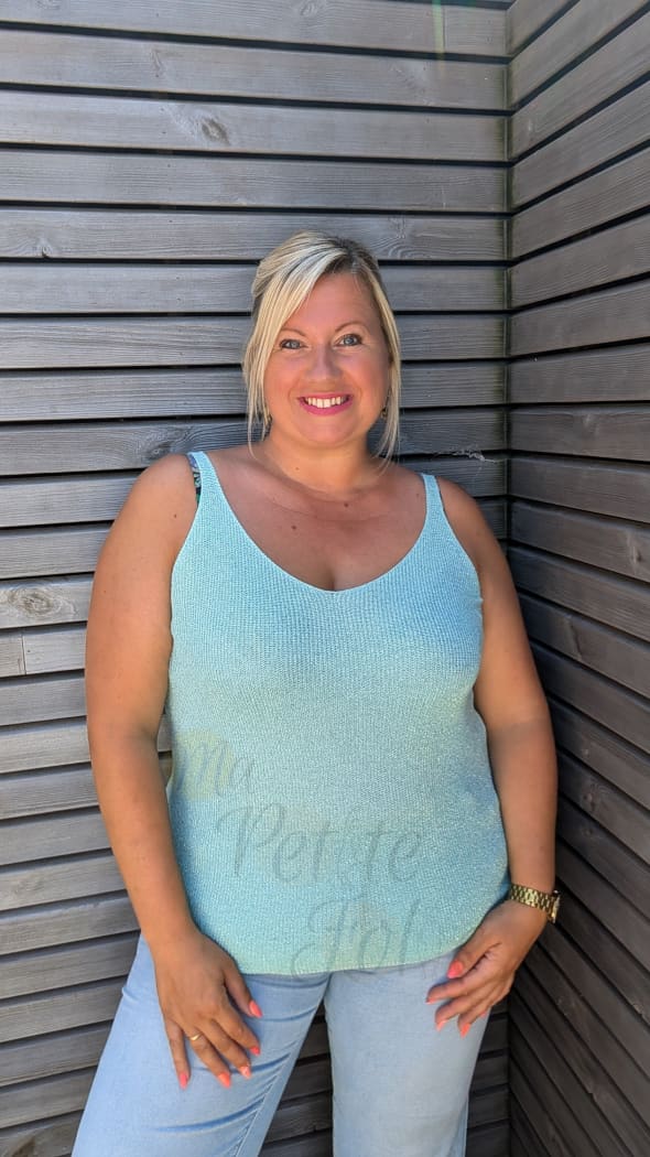 Top LUREX turquoise