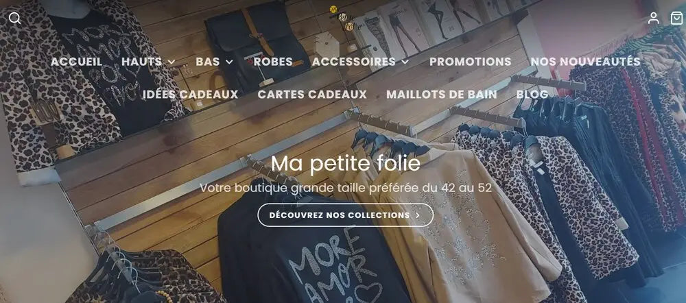 vêtements de femme grande tailles dans une boutique